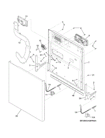 Door parts for Crosley Dishwasher CDB900NS4A from AppliancePartsPros.com