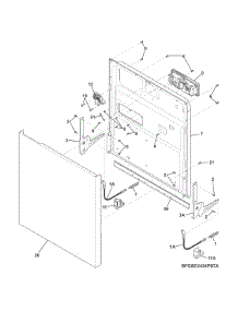 Door parts for Crosley Dishwasher CDB900NW6B from AppliancePartsPros.com