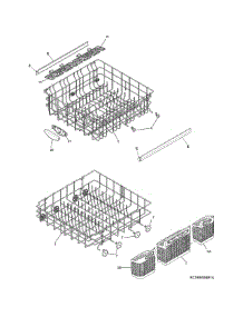 Racks parts for Crosley Dishwasher CDB900NW6B from AppliancePartsPros.com