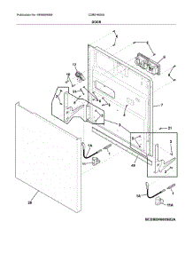 Door parts for Crosley Dishwasher CDBEH600SW2A from AppliancePartsPros.com