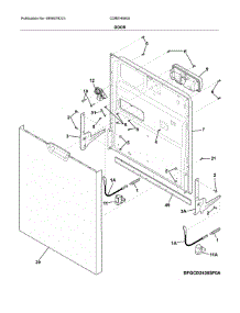 Door parts for Crosley Dishwasher CDBEH950SW0A from AppliancePartsPros.com