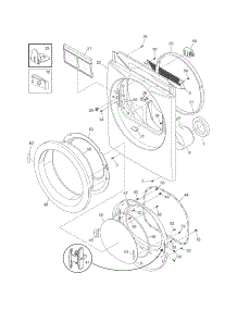 Front Panel / Lint Filter parts for Crosley Dryer CDEC500FW0 from AppliancePartsPros.com