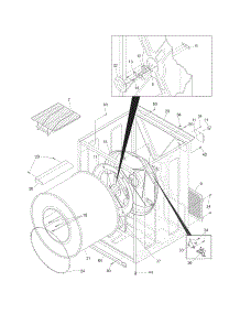 Cabinet / Drum parts for Crosley Dryer CDG5000FW1 from AppliancePartsPros.com