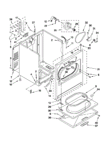 Cabinet Parts parts for Crosley Dryer CED147HXW0 from AppliancePartsPros.com
