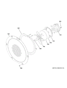 Convection Fan parts for Ge Electric Range CES700P3M2D1 from AppliancePartsPros.com