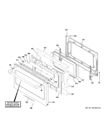 Lower Door parts for Ge Electric Range CES750P2M1S1 from AppliancePartsPros.com
