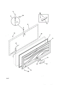 Door parts for Crosley Chest Freezer CFC224QWA from AppliancePartsPros.com