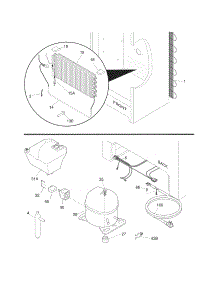 System parts for Crosley Upright Freezer CFUFH17LW4 from AppliancePartsPros.com