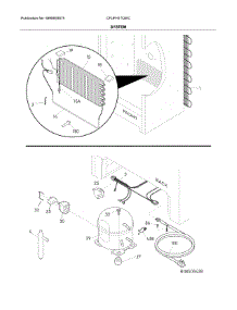 System parts for Crosley Upright Freezer CFUFH17QWC from AppliancePartsPros.com