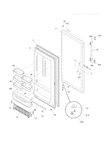 Door parts for Crosley Upright Freezer CFUM21LW2 from AppliancePartsPros.com