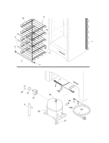 System parts for Crosley Upright Freezer CFUM21PW1 from AppliancePartsPros.com