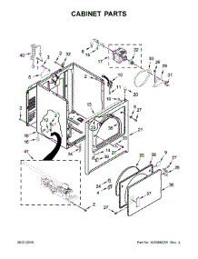 Cabinet Parts parts for Crosley Dryer CGD126SDW3 from AppliancePartsPros.com