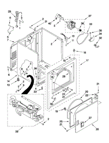 Cabinet Parts parts for Crosley Dryer CGD126SXQ1 from AppliancePartsPros.com