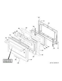 Lower Door parts for Ge Gas Range CGS750P2M1S1 from AppliancePartsPros.com