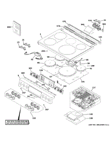 Control Panel & Cooktop parts for Ge Electric Range CHS900P4M1W2 from AppliancePartsPros.com