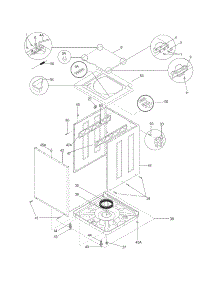 Lower Cabinet / Top parts for Crosley Laundry Center CLCE500FW4 from AppliancePartsPros.com