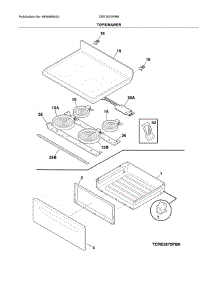 Top / Drawer parts for Crosley Electric Range CRE3875PBB from AppliancePartsPros.com