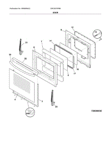 Door parts for Crosley Electric Range CRE3875PBB from AppliancePartsPros.com