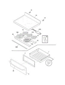 Top / Drawer parts for Crosley Electric Range CRE3880LSA from AppliancePartsPros.com