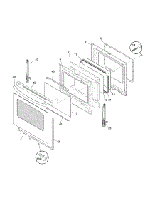 Door parts for Crosley Electric Range CRE3880LSD from AppliancePartsPros.com