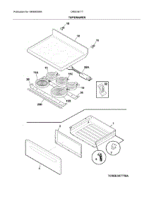 Top / Drawer parts for Crosley Electric Range CREE3877TBA from AppliancePartsPros.com