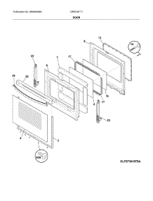 Door parts for Crosley Electric Range CREE3877TBA from AppliancePartsPros.com