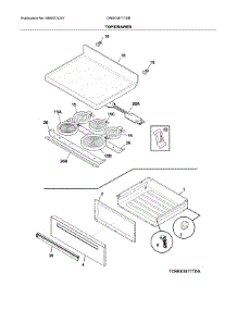 Top / Drawer parts for Crosley Electric Range CREE3877TSB from AppliancePartsPros.com