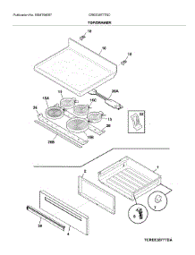 Top / Drawer parts for Crosley Electric Range CREE3877TSC from AppliancePartsPros.com