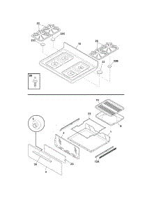 Top / Drawer parts for Crosley Gas Range CRG3140GQQD from AppliancePartsPros.com