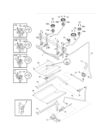 Burner parts for Crosley Gas Range CRG3480LSG from AppliancePartsPros.com