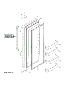 Fresh Food Door parts for Ge Side-By-Side Refrigerator CSB48WP2NBS1 from AppliancePartsPros.com