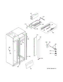 Fresh Food Section parts for Ge Side-By-Side Refrigerator CSB48WP2NBS1 from AppliancePartsPros.com