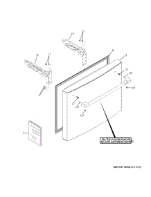 Freezer Door parts for Ge Bottom-Mount Refrigerator CWE19SP2NKS1 from AppliancePartsPros.com