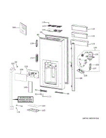 Dispenser Door parts for Ge Bottom-Mount Refrigerator CXE22DP2PDS1 from AppliancePartsPros.com