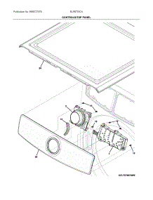 Controls / Top Panel parts for Electrolux Dryer ELFE753CAW0 from AppliancePartsPros.com