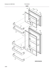 Doors parts for Frigidaire Top-Mount Refrigerator FFHI1835VS0 from AppliancePartsPros.com