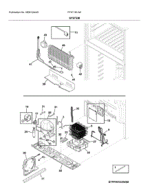 System parts for Frigidaire Top-Mount Refrigerator FFHT1814WB0 from AppliancePartsPros.com