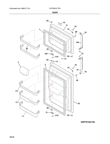 Doors parts for Frigidaire Top-Mount Refrigerator FGTR2037TF5 from AppliancePartsPros.com