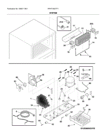 System parts for Frigidaire Top-Mount Refrigerator FPHT1897TF1 from AppliancePartsPros.com