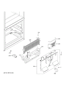 Freezer Section parts for Ge Bottom-Mount Refrigerator GBE21DGKURBB from AppliancePartsPros.com