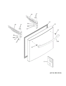 Freezer Door parts for Ge Bottom-Mount Refrigerator GDE21EGKJRWW from AppliancePartsPros.com