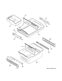Freezer Shelves parts for Ge Bottom-Mount Refrigerator GDE21EGKLRBB from AppliancePartsPros.com