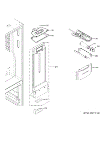 Fresh Food Section parts for Ge Bottom-Mount Refrigerator GDE21EGKLRBB from AppliancePartsPros.com