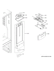 Fresh Food Section parts for Ge Bottom-Mount Refrigerator GDE21EYKFRFS from AppliancePartsPros.com