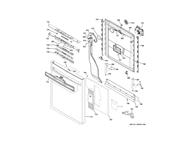 Wiring Diagram Ge Quiet Power Dishwasher Racks WD21X31902C