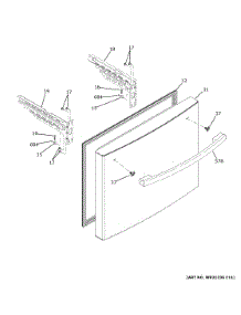 Freezer Door parts for Ge Bottom-Mount Refrigerator GFE24JMKLFES from AppliancePartsPros.com