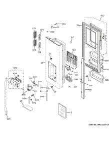 Dispenser Door parts for Ge Bottom-Mount Refrigerator GFE24JSKJFSS from AppliancePartsPros.com