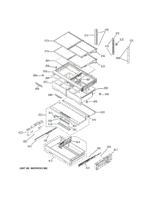 Fresh Food Shelves parts for Ge Bottom-Mount Refrigerator GFE28HMKMES from AppliancePartsPros.com