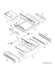 Freezer Shelves parts for Ge Bottom-Mount Refrigerator GNE21FMKLFES from AppliancePartsPros.com