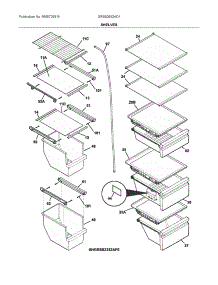 Shelves parts for Frigidaire Side-By-Side Refrigerator GRSS2652AD1 from AppliancePartsPros.com